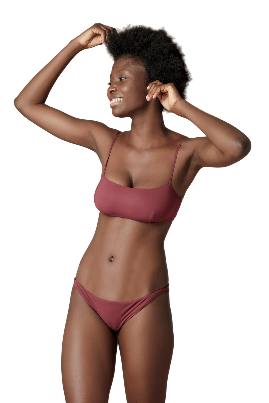 Brassiere e slip bordeaux