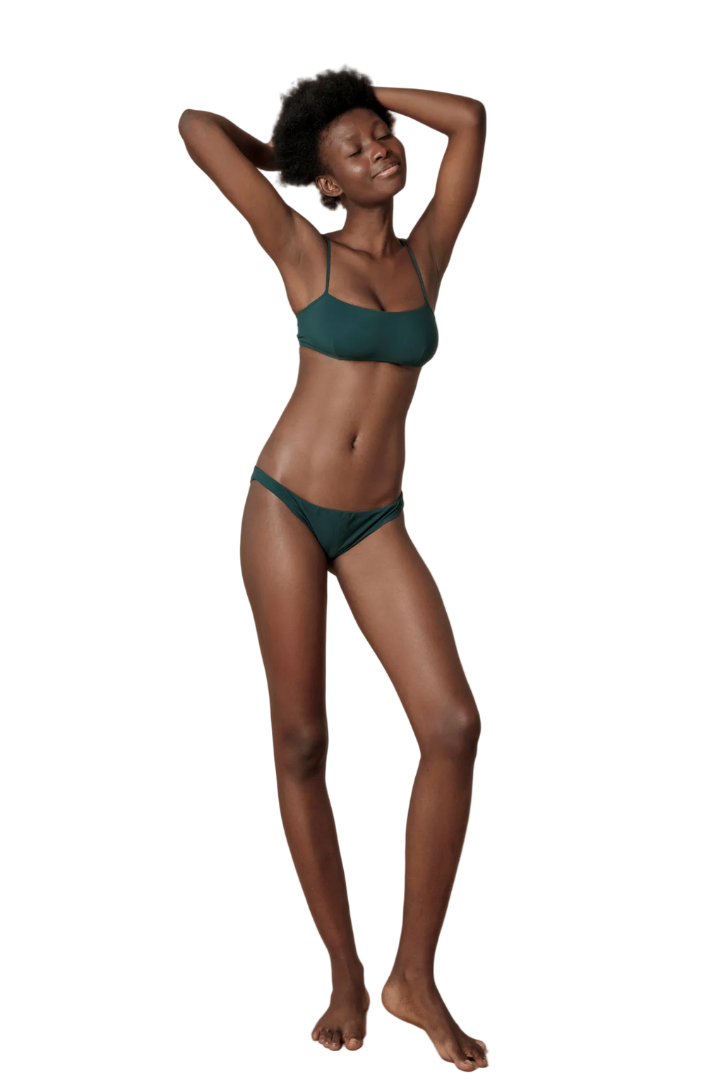 Brassiere e slip verde