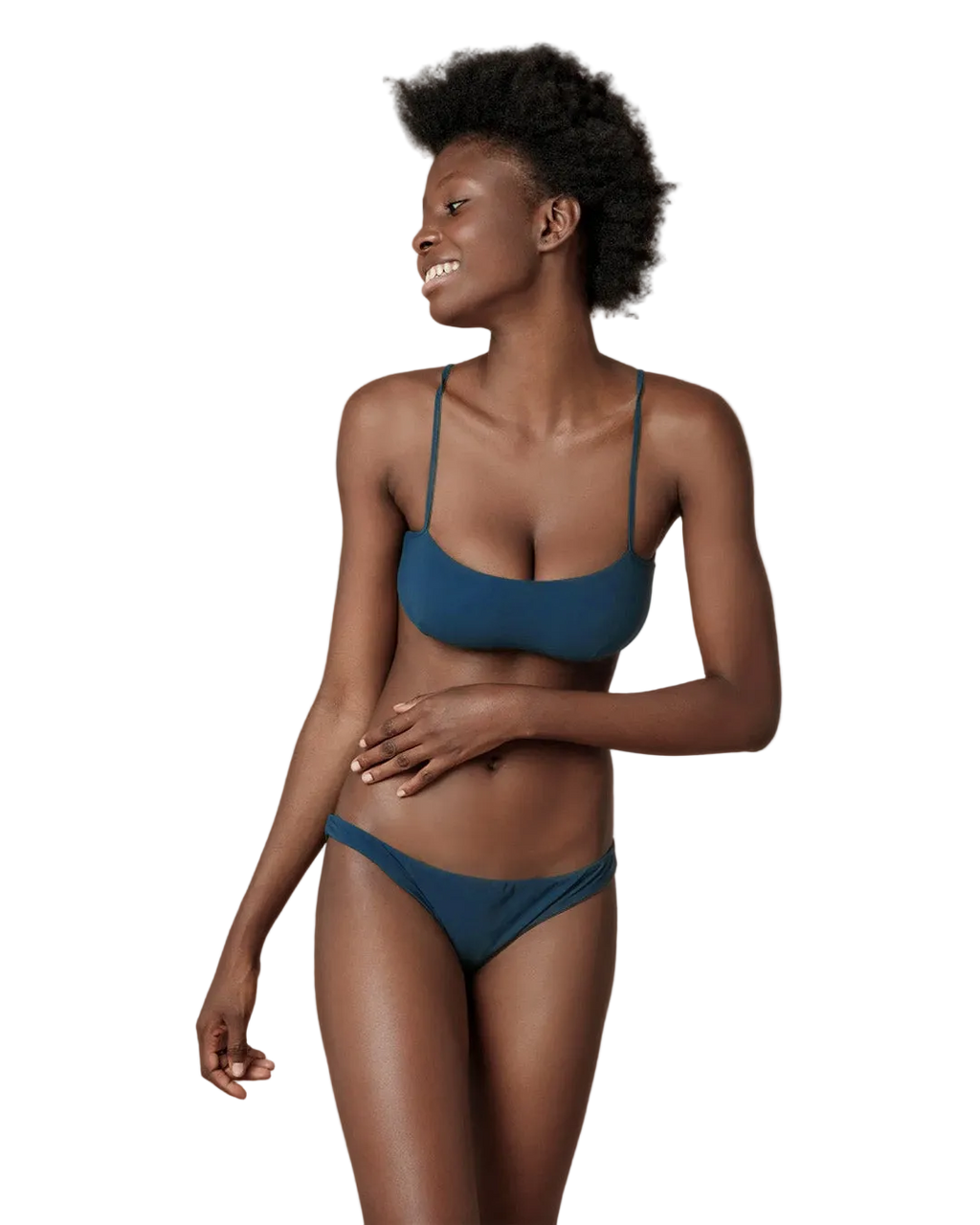 Brassiere e slip blu