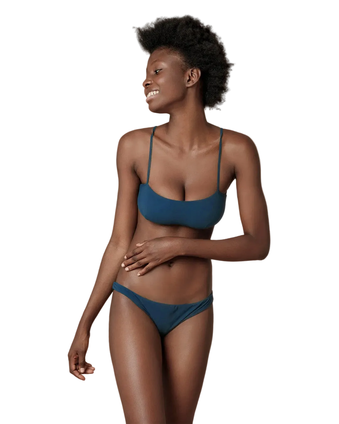 Brassiere e slip blu