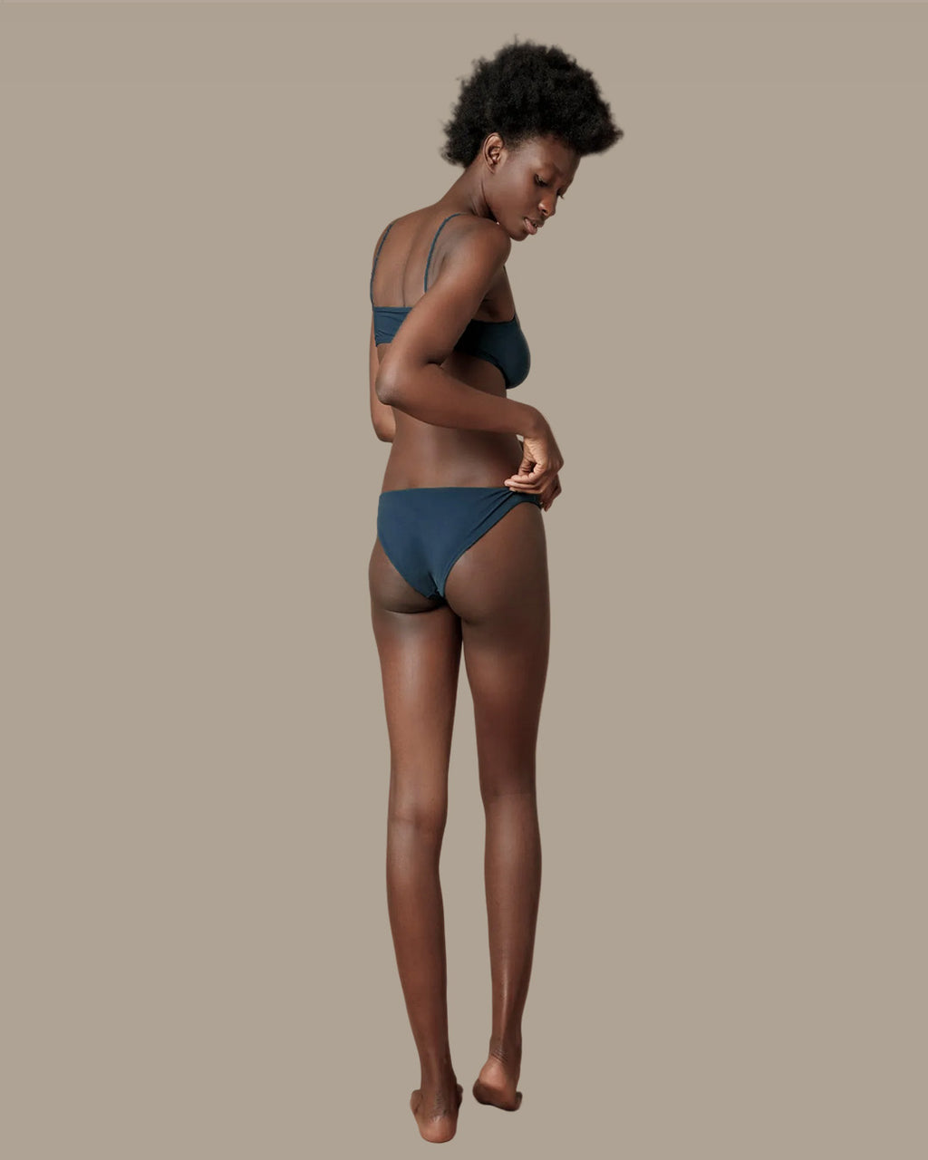Brassiere e slip blu