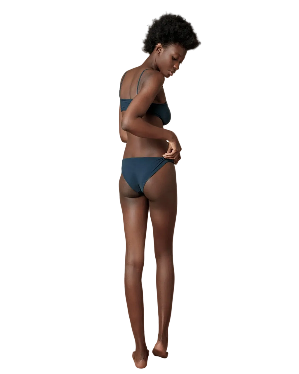 Brassiere e slip blu