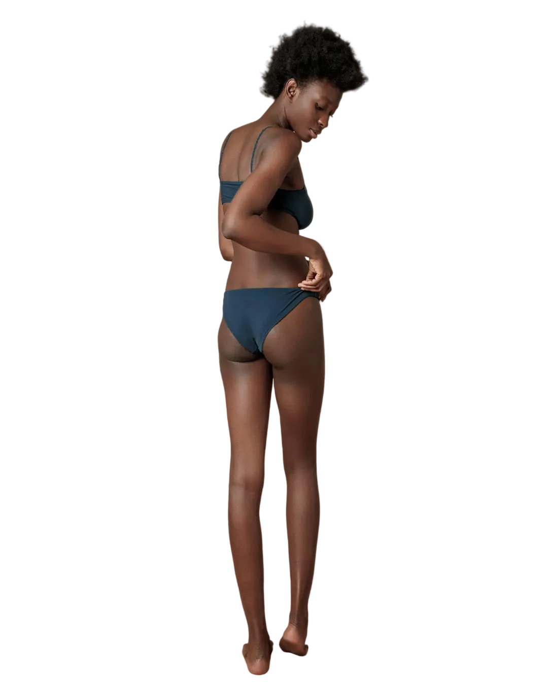 Brassiere e slip blu
