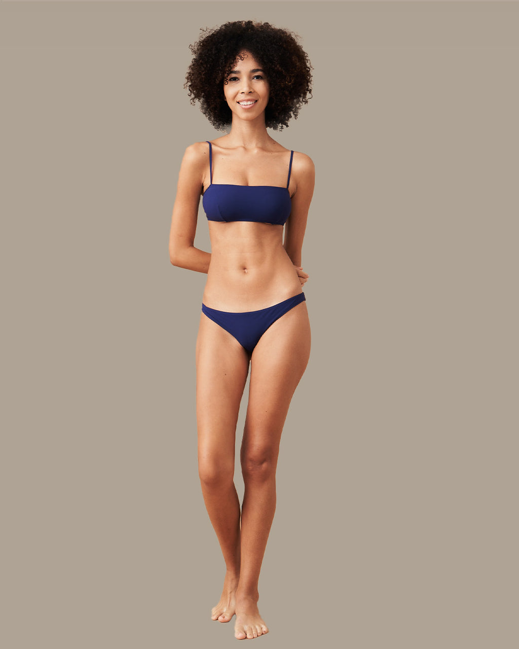 Brassiere e slip blu cina