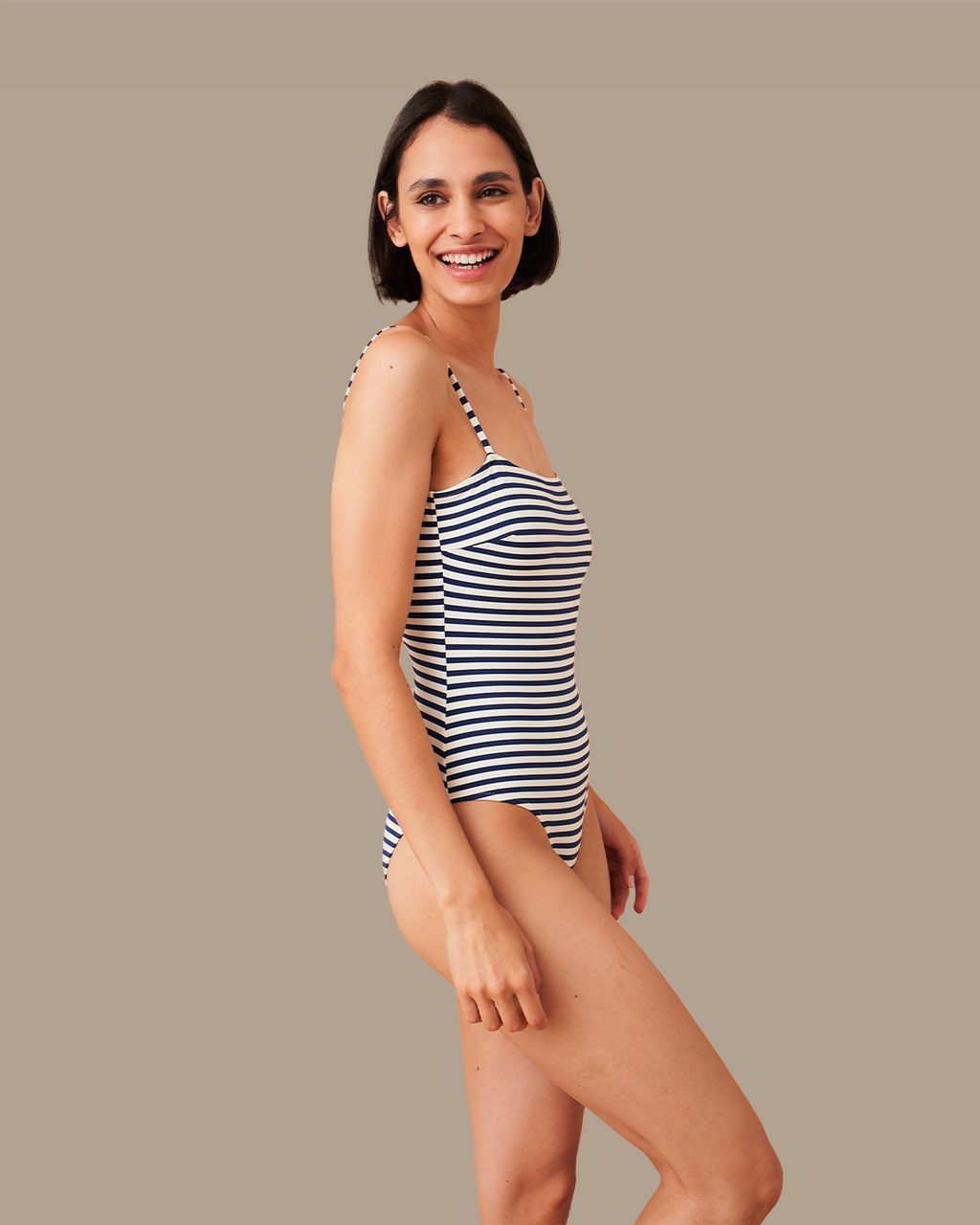 My beach righe blu e avorio