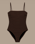 My beach righe marrone e nero
